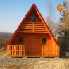 Ferienhaus Holz Satteldach Panoramahütte DIY