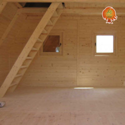 Ferienhaus Holz Satteldach Panoramahütte DIY