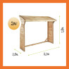 Holzlager Holz Pultdach Klafter