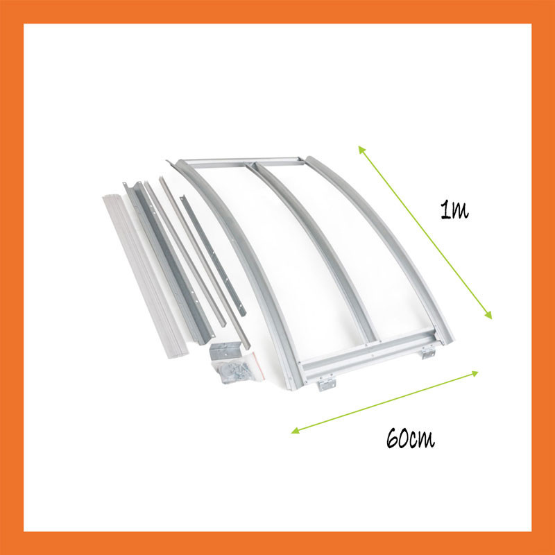 Fenster Gewächshaus Polycarbonat Stahl Runddach Perle