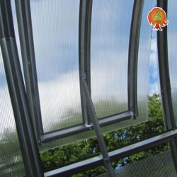Fenster Gewächshaus Polycarbonat Stahl Runddach Perle