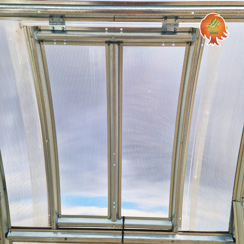 Fenster Gewächshaus Polycarbonat Stahl Spitzdach Firn
