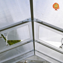 Doppelfenster Gewächshaus Polycarbonat PVC Satteldach Jade