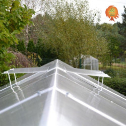 Doppelfenster Gewächshaus Polycarbonat PVC Satteldach Jade