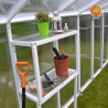 Regal Gewächshaus Polycarbonat PVC Satteldach Jade