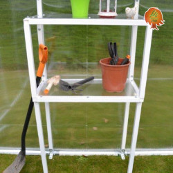 Regal Gewächshaus Polycarbonat PVC Satteldach Jade