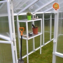 Regal Gewächshaus Polycarbonat PVC Satteldach Jade