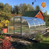 Verlängerungsmodul Gewächshaus Polycarbonat Stahl Runddach Perle