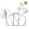 Freilaufgehege PVC Stahl Satteldach Benny