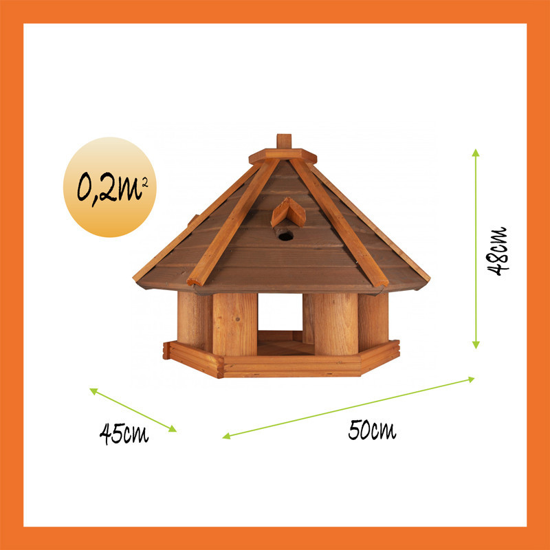 Vogelfutterhaus Holz Satteldach Meise