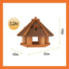 Vogelfutterhaus Holz Satteldach Meise