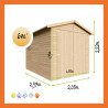 Garage Holz Satteldach Radstube – Maße 2,97 x 2,05 m