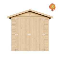 Garage Holz Radstube – Frontansicht