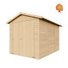 Garage Holz Radstube – Seitenansicht mit Fenster