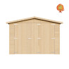 Garage Holz Feierabend – Frontansicht Doppeltür 188 cm