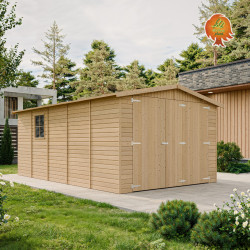 Garage Holz Feierabend im Garten