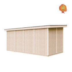 Garage Holz Standgas – Rückseite