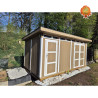 Garage Holz Standgas – Aufbau beim Kunden, Rückansicht
