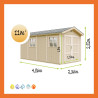 Garage Holz Satteldach Nordlicht – Maße 4,86 x 2,36 m