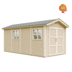 Garage Holz Nordlicht – Ansicht mit verglaster Doppeltür