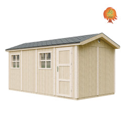 Garage Holz Nordlicht – Ansicht mit Nebentür