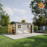 Garage Holz Nordlicht – geöffnete Doppeltür