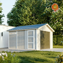 Garage Holz Ahornhof 3,68 m im Garten