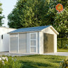 Garage Holz Ahornhof 3,68 m im Garten