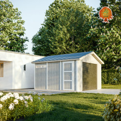 Garage Holz Ahornhof 3,68 m – Ansicht