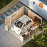 Garage Holz Ahornhof – Innenraum mit PKW