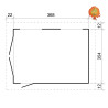 Garage Holz Ahornhof 3,68 m – Grundriss