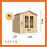 Gartenhaus Holz Satteldach Elfenatelier – Maße 2,05 x 1,99 m, 4 m²