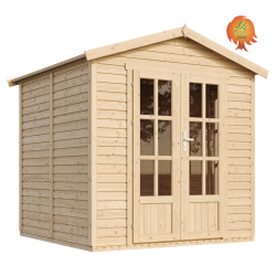 Gartenhaus Elfenatelier 4 m² – Ansicht mit verglaster Doppeltür
