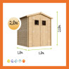 Timbela Rasenkant (M320) – 2,82 m² Blockbohlen-Gartenhaus