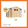 Timbela Scheitstube (M391) – 5,41 m² Blockbohlen-Gartenhaus
