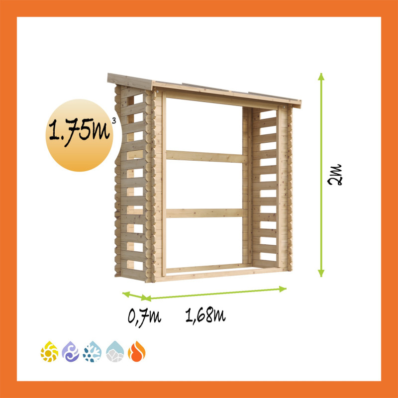 Holzlager Holz Pultdach Funkenwinkel