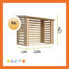 Holzlager Holz Pultdach Glutrand