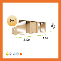Holzlager Holz Pultdach Winterkammer