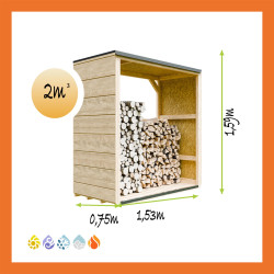 Holzlager LP SmartSide Pultdach Glutnest