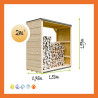 Holzlager LP SmartSide Pultdach Glutnest