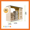 Holzlager LP SmartSide Pultdach Feuerkammer