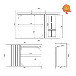 Holzlager Holzhort Tuer