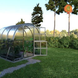 Gewächshaus Polycarbonat Stahl Runddach Quarz