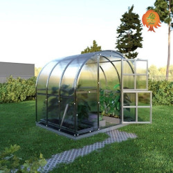 Gewächshaus Polycarbonat Stahl Runddach Quarz