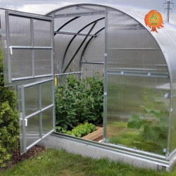 Gewächshaus Polycarbonat Stahl Runddach Quarz