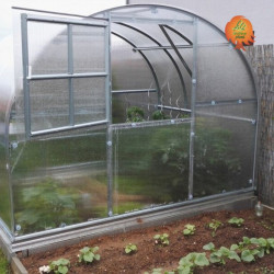Gewächshaus Polycarbonat Stahl Runddach Quarz