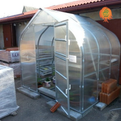 Gewächshaus Polycarbonat Stahl Gotikdach Citrin