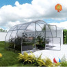 Gewächshaus Polycarbonat Stahl Runddach Jaspis