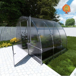 Gewächshaus Polycarbonat Stahl Runddach Jaspis