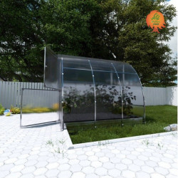 Gewächshaus Polycarbonat Stahl Runddach Jaspis